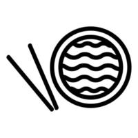 vector de icono de ramen. ilustración de símbolo de contorno aislado
