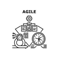 Agile Development Process Vector Illustration