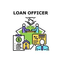 Loan Officer Vector Concept Color Illustration