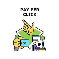 Pay Per Click Vector Concept Color Illustration