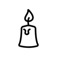 candle icon vector. Isolated contour symbol illustration vector