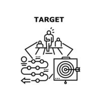 Target Business Vector Concept Black Illustration