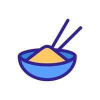 Noodles icon vector. Isolated contour symbol illustration vector