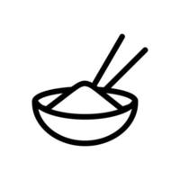 Noodles icon vector. Isolated contour symbol illustration vector