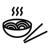 Noodles icon vector. Isolated contour symbol illustration vector