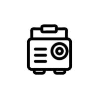 radio icon vector. Isolated contour symbol illustration vector