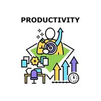 Productivity Vector Concept Color Illustration