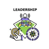 ilustración de color de concepto de vector de trabajo de liderazgo