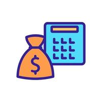 lottery winnings icon vector outline illustration