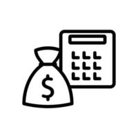 lottery winnings icon vector outline illustration