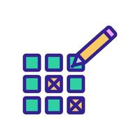 bingo lotería icono vector contorno ilustración