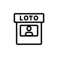 lottery cash icon vector outline illustration