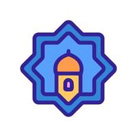Mosque icon vector. Isolated contour symbol illustration vector