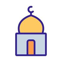 Mosque icon vector. Isolated contour symbol illustration vector