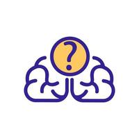 the quiz question answer to the icon vector. Isolated contour symbol illustration vector