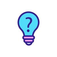 the quiz question answer to the icon vector. Isolated contour symbol illustration vector