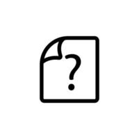 the quiz question answer to the icon vector. Isolated contour symbol illustration vector