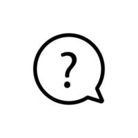 the quiz question answer to the icon vector. Isolated contour symbol illustration vector