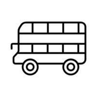 vector de icono de autobús de dos pisos. ilustración de símbolo de contorno aislado