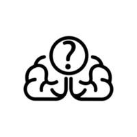 the quiz question answer to the icon vector. Isolated contour symbol illustration vector