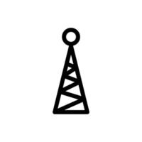 radio icon vector. Isolated contour symbol illustration vector