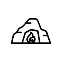 vector de icono de cueva. ilustración de símbolo de contorno aislado