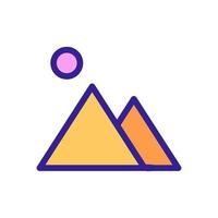 vector de icono de pirámide de Egipto. ilustración de símbolo de contorno aislado