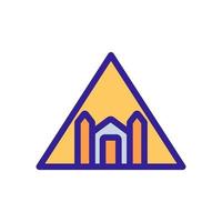 Egypt pyramid icon vector. Isolated contour symbol illustration vector