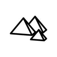 Egypt pyramid icon vector. Isolated contour symbol illustration vector