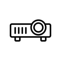 Projector icon vector. Isolated contour symbol illustration vector