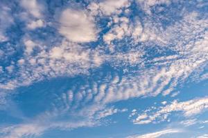 White clouds against blue sky. photo