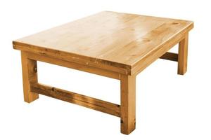 Low wooden table. photo