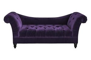 Purple sofa upholstery cover of velvet. photo