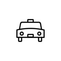 vector de icono de taxi. ilustración de símbolo de contorno aislado