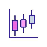 Rise chart icon vector. Isolated contour symbol illustration vector