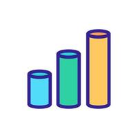 growth chart icon vector. Isolated contour symbol illustration vector