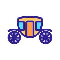 The princess carriage is a vector icon. Isolated contour symbol illustration