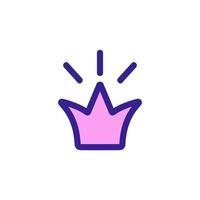 Crown icon vector. Isolated contour symbol illustration vector