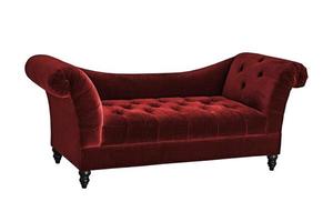 Red sofa upholstery cover of velvet. photo