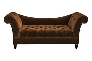 Brown sofa upholstery cover of velvet. photo