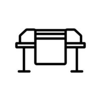 large format printer icon vector outline illustration