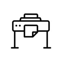 large format printer icon vector outline illustration