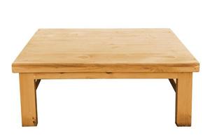 Low wooden table. photo