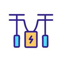 automated energy monitoring and control system icon vector outline illustration
