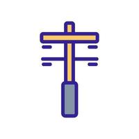 two chain intermediate support icon vector outline illustration