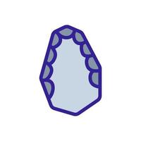 Sharp stone icon vector. Isolated contour symbol illustration vector