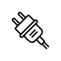 Electric socket connector icon vector. Isolated contour symbol illustration vector