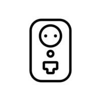 vector de icono de conector de enchufe eléctrico. ilustración de símbolo de contorno aislado