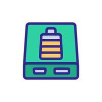 dual port charging bank icon vector outline illustration