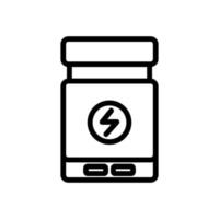 portable battery for phone icon vector outline illustration